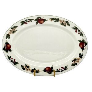 Citation CADES COVE Collection Serving Platter Ceramic 11.75”x8.5" Apple Blossom